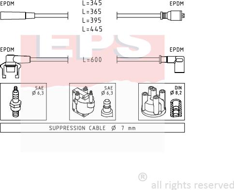 MDR EPS-1500 543 - Kit de câbles d'allumage cwaw.fr