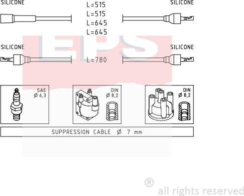 MDR EPS-1500 509 - Kit de câbles d'allumage cwaw.fr