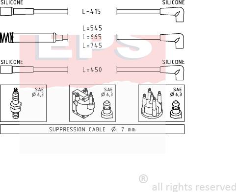 MDR EPS-1500 514 - Kit de câbles d'allumage cwaw.fr