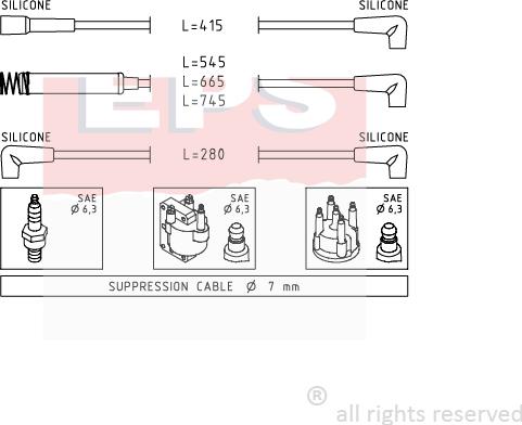 MDR EPS-1500 513 - Kit de câbles d'allumage cwaw.fr