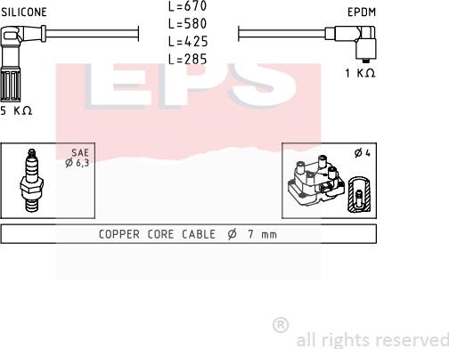 MDR EPS-1500 655 - Kit de câbles d'allumage cwaw.fr