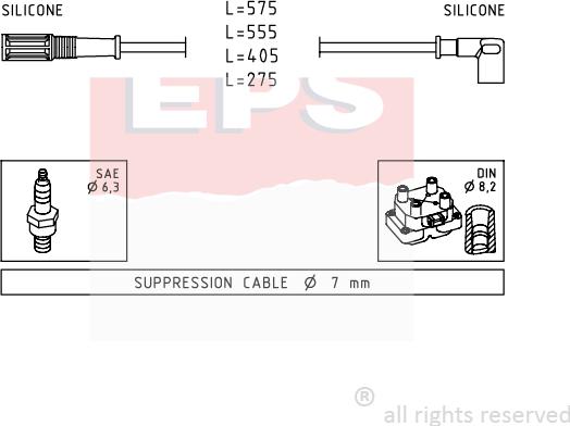 MDR EPS-1500 616 - Kit de câbles d'allumage cwaw.fr