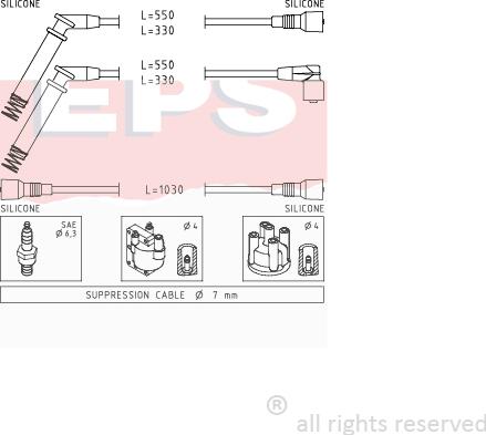 MDR EPS-1500 689 - Kit de câbles d'allumage cwaw.fr