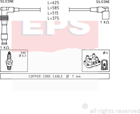 MDR EPS-1500 688 - Kit de câbles d'allumage cwaw.fr