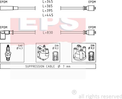 MDR EPS-1500 839 - Kit de câbles d'allumage cwaw.fr