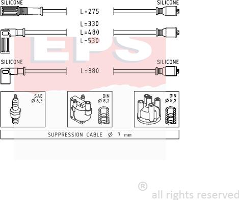 MDR EPS-1500 354 - Kit de câbles d'allumage cwaw.fr