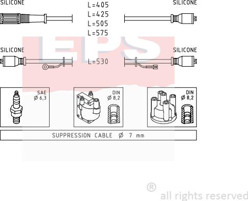 MDR EPS-1500 386 - Kit de câbles d'allumage cwaw.fr