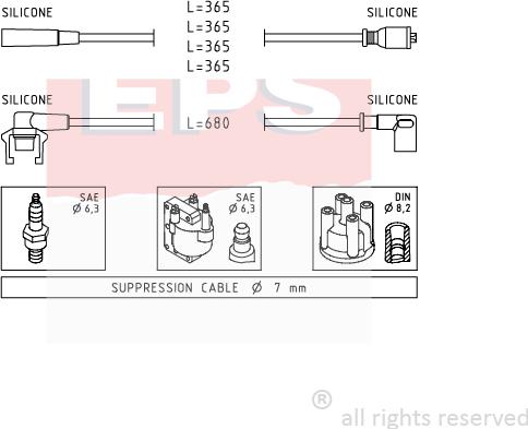 MDR EPS-1501 497 - Kit de câbles d'allumage cwaw.fr