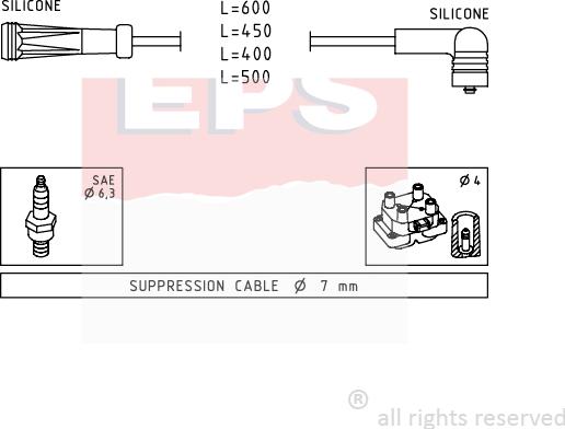 MDR EPS-1501 447 - Kit de câbles d'allumage cwaw.fr