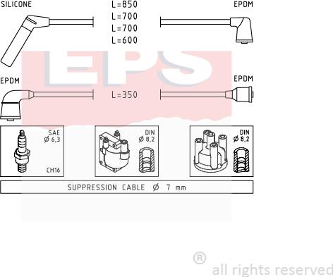 MDR EPS-1501 407 - Kit de câbles d'allumage cwaw.fr