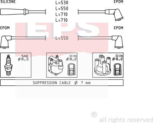 MDR EPS-1501 413 - Kit de câbles d'allumage cwaw.fr