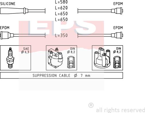 MDR EPS-1501 417 - Kit de câbles d'allumage cwaw.fr