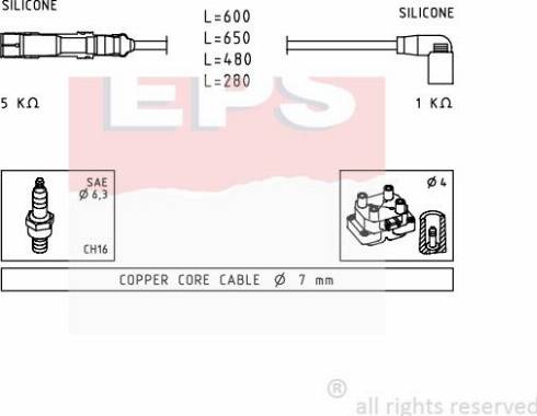 MDR EPS-1501 484 - Kit de câbles d'allumage cwaw.fr