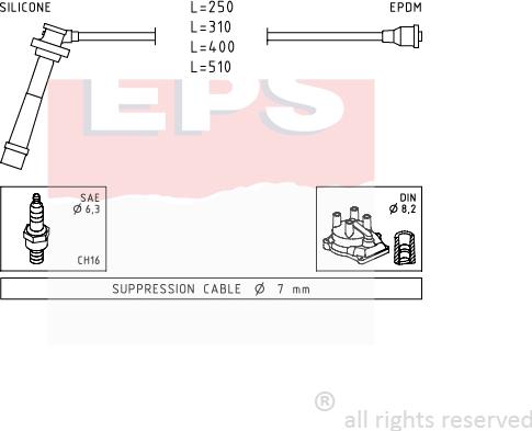 MDR EPS-1501 434 - Kit de câbles d'allumage cwaw.fr