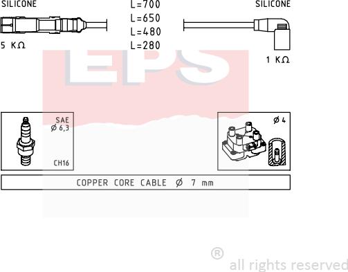 MDR EPS-1501 479 - Kit de câbles d'allumage cwaw.fr