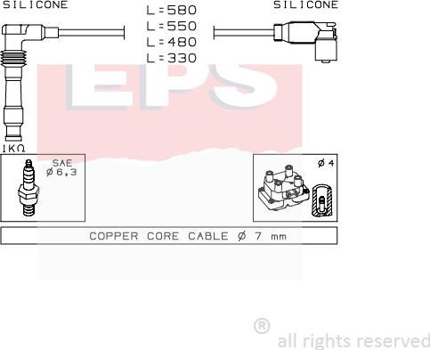 MDR EPS-1501 559 - Kit de câbles d'allumage cwaw.fr