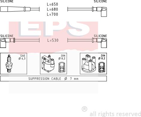 MDR EPS-1501 554 - Kit de câbles d'allumage cwaw.fr