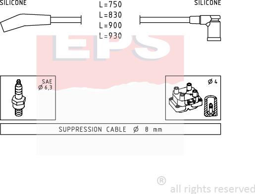 MDR EPS-1501 568 - Kit de câbles d'allumage cwaw.fr