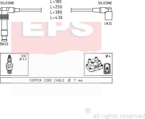 MDR EPS-1501 562 - Kit de câbles d'allumage cwaw.fr