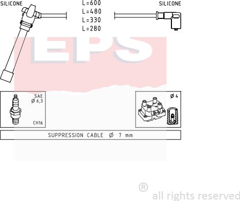 MDR EPS-1501 505 - Kit de câbles d'allumage cwaw.fr