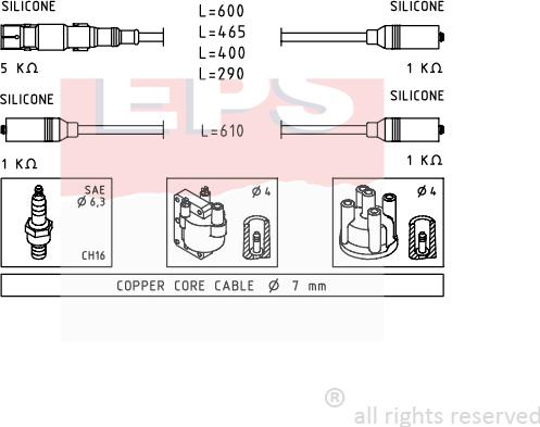 MDR EPS-1501 667 - Kit de câbles d'allumage cwaw.fr