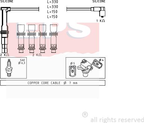 MDR EPS-1501 608 - Kit de câbles d'allumage cwaw.fr