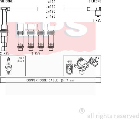 MDR EPS-1501 607 - Kit de câbles d'allumage cwaw.fr