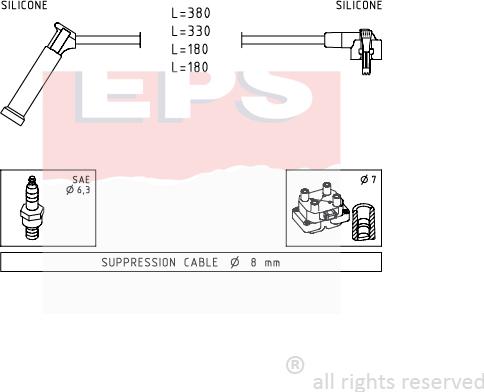 MDR EPS-1501 619 - Kit de câbles d'allumage cwaw.fr