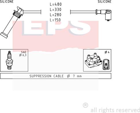 MDR EPS-1501 614 - Kit de câbles d'allumage cwaw.fr