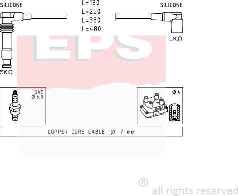 MDR EPS-1501 677 - Kit de câbles d'allumage cwaw.fr