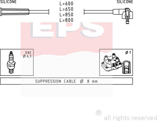 MDR EPS-1501 007 - Kit de câbles d'allumage cwaw.fr