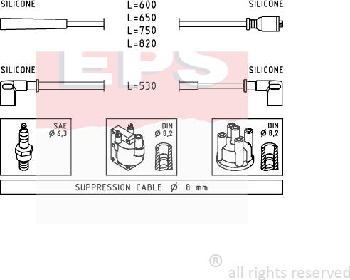 MDR EPS-1501 078 - Kit de câbles d'allumage cwaw.fr