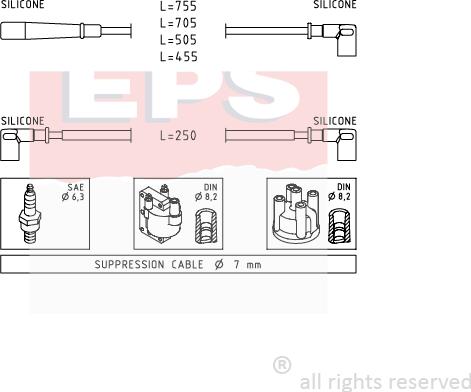 MDR EPS-1501 140 - Kit de câbles d'allumage cwaw.fr