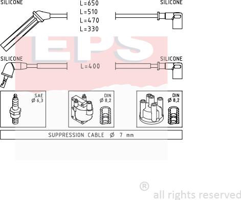 MDR EPS-1501 138 - Kit de câbles d'allumage cwaw.fr