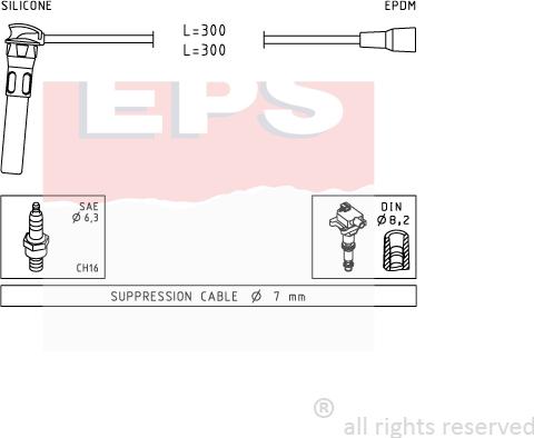 MDR EPS-1501 889 - Kit de câbles d'allumage cwaw.fr