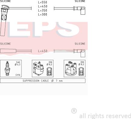 MDR EPS-1501 888 - Kit de câbles d'allumage cwaw.fr