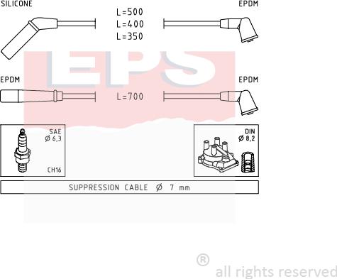 MDR EPS-1501 823 - Kit de câbles d'allumage cwaw.fr