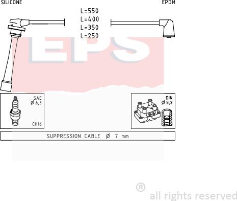 MDR EPS-1501 385 - Kit de câbles d'allumage cwaw.fr