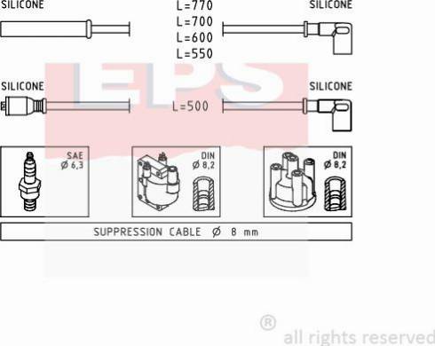 MDR EPS-1501 281 - Kit de câbles d'allumage cwaw.fr