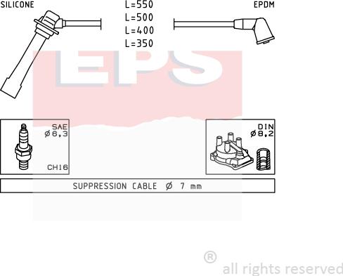 MDR EPS-1501 231 - Kit de câbles d'allumage cwaw.fr