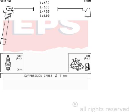 MDR EPS-1501 278 - Kit de câbles d'allumage cwaw.fr