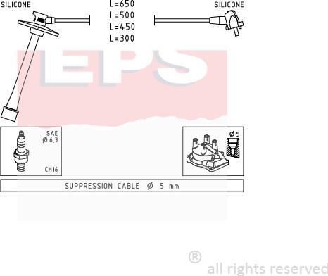 MDR EPS-1501 793 - Kit de câbles d'allumage cwaw.fr