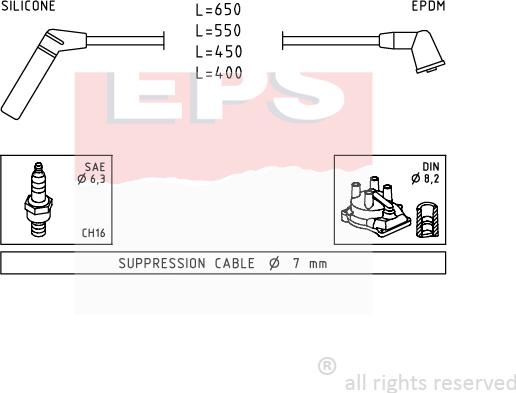 MDR EPS-1501 753 - Kit de câbles d'allumage cwaw.fr