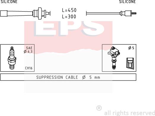 MDR EPS-1501 764 - Kit de câbles d'allumage cwaw.fr