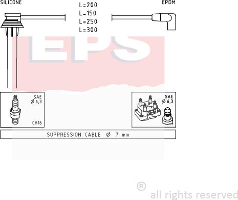 MDR EPS-1501 719 - Kit de câbles d'allumage cwaw.fr