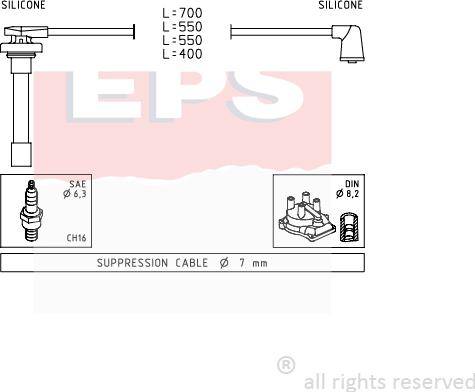 MDR EPS-1501 711 - Kit de câbles d'allumage cwaw.fr