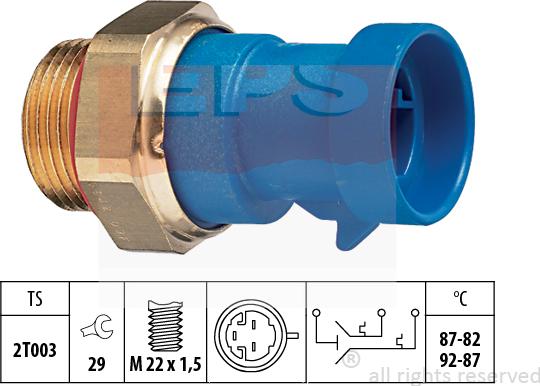 MDR EPS-1850 642 - Interrupteur de température, ventilateur de radiateur cwaw.fr