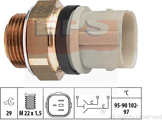 MDR EPS-1850 652 - Interrupteur de température, ventilateur de radiateur cwaw.fr