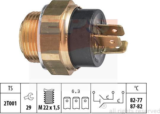 MDR EPS-1850 604 - Interrupteur de température, ventilateur de radiateur cwaw.fr