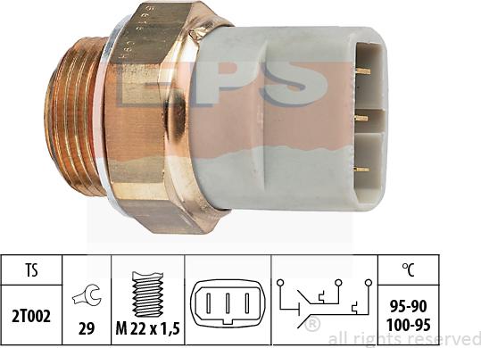 MDR EPS-1850 616 - Interrupteur de température, ventilateur de radiateur cwaw.fr